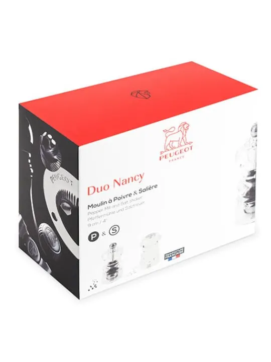 Peugeot Saveurs Nancy Duo de moulins à poivre et salière manuels en acryl 9 cm -> Moulins À Sel Et Salières