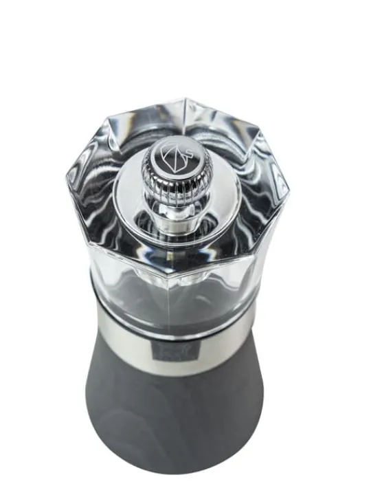 Peugeot Saveurs Oslo moulin à sel manuel en bois, inox et acryl, , 12 cm -> Moulins À Sel Et Salières
