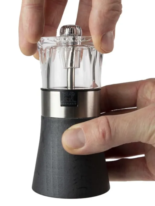 Peugeot Saveurs Oslo moulin à sel manuel en bois, inox et acryl, , 12 cm -> Moulins À Sel Et Salières