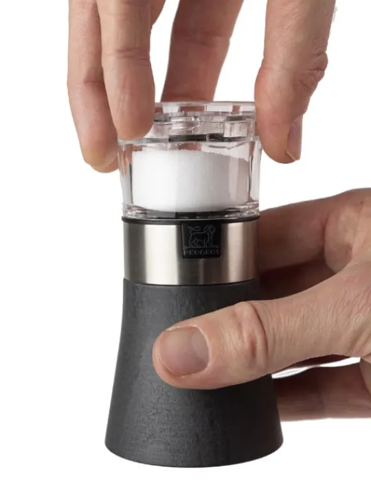 Peugeot Saveurs Oslo combi moulin à poivre et salière manuel en bois, inox et acryl, 11 cm -> Duos Et Combi 2 En 1 | Moulins À Sel Et Salières