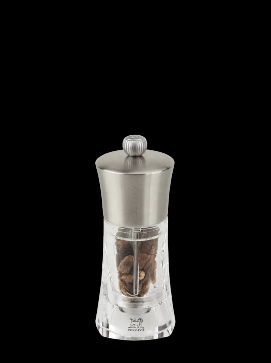 Peugeot Saveurs Ouessant Moulin à piment manuel en inox et acryl 14 cm -> Moulins Expert