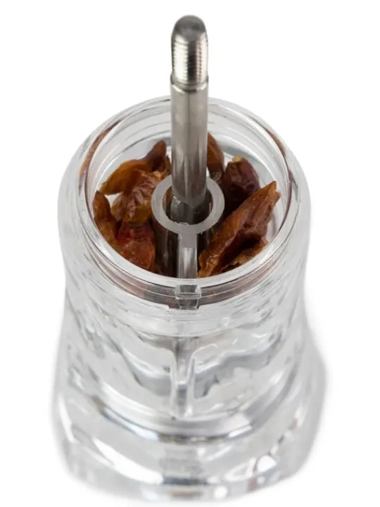 Peugeot Saveurs Ouessant Moulin à piment manuel en inox et acryl 14 cm -> Moulins Expert