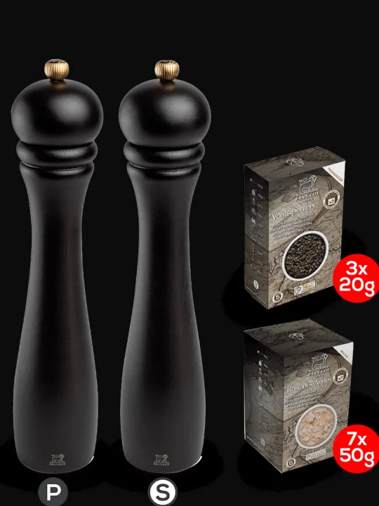 Peugeot Saveurs Pack checkmate 30 cm Duo de moulins poivre et sel 30 cm et ses épices -> Envie De Design | Duos Et Combi 2 En 1