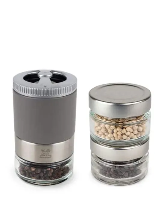 Peugeot Saveurs Pack maestro linéa Coffret bar à poivres maestro gris roche et plateau linéa -> Envie De Saveurs | Idées Cadeaux -100€