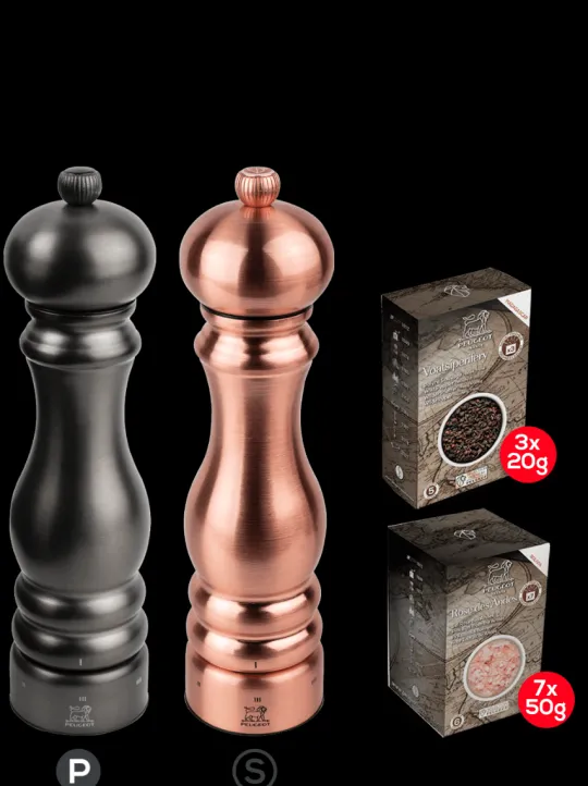 Peugeot Saveurs Pack paris chef u'select 22 cm Duo de moulins à poivre et à sel u'select 22 cm et ses épices -> Envie De Design | Duos Et Combi 2 En 1