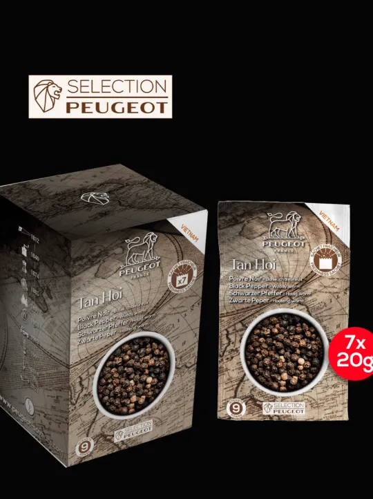 Peugeot Saveurs Pack poivres classic Sélection exclusive de 4 poivres d'origine aux saveurs inimitables -> Epices Du Monde