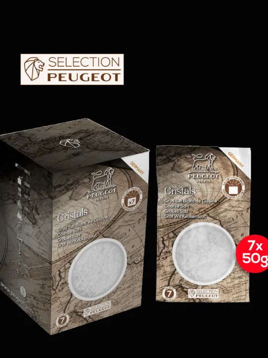 Peugeot Saveurs Pack poivres sels Sélection de 2 poivres sélection premium et de 2 sels d'exception -> Epices Du Monde