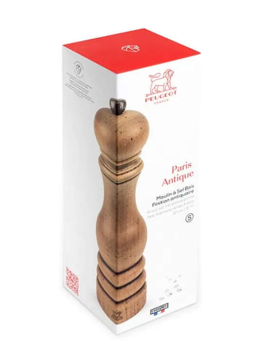 Peugeot Saveurs Paris antique Moulin à sel manuel en bois de hêtre finition 22 cm -> Moulins À Sel Et Salières