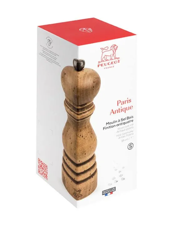 Peugeot Saveurs Paris antique Moulin à sel manuel en bois de hêtre finition 18 cm -> Moulins À Sel Et Salières