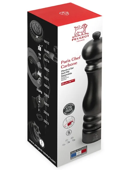 paris_chef_moulin__sel_manuel_en_inox_carbone_uselect__cm__quot__peugeot_saveurs_7.webp Peugeot Saveurs Paris chef Moulin à sel manuel en inox, , u'select, 22 cm - 8,75" -> Moulins À Sel Et Salières