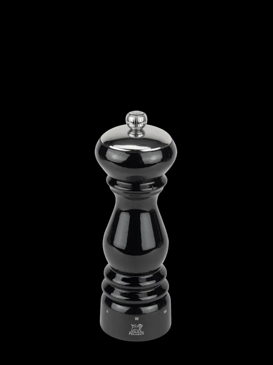 Peugeot Saveurs Paris icône moulin à sel manuel en bois laqué noir, u'select 18 cm - 7" -> Envie De Design | Moulins À Sel Et Salières
