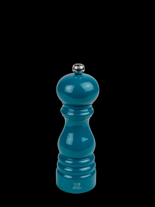 Peugeot Saveurs Paris Moulin à poivre manuel en bois laqué, bleu pacifique, 18 cm - 7in. -> Idées Cadeaux -50€ | Moulins À Poivre