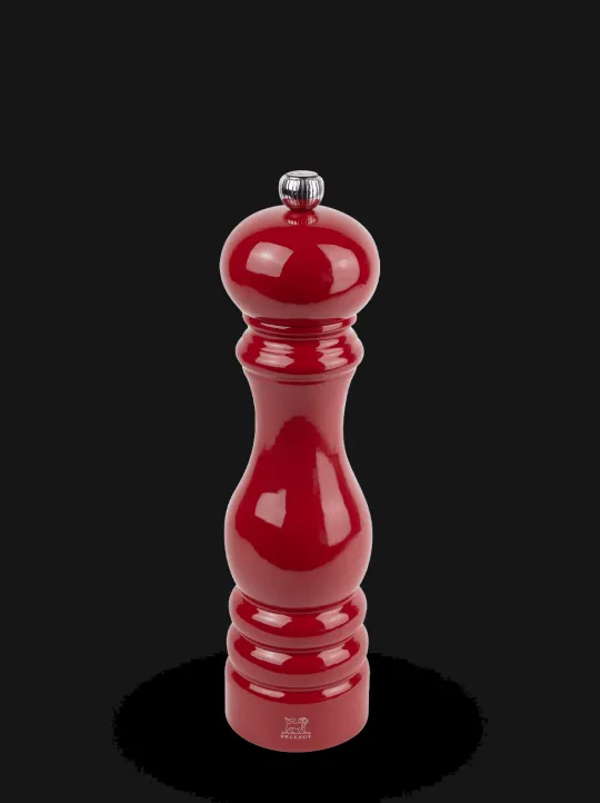 Peugeot Saveurs Paris Moulin à poivre manuel en bois, laqué rouge passion, 22 cm - 9in -> Moulins À Poivre