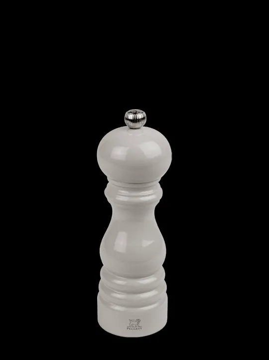 Peugeot Saveurs Paris Moulin à sel manuel en bois laqué, gris perle, 18 cm - 7in. -> Idées Cadeaux -50€ | Moulins À Sel Et Salières