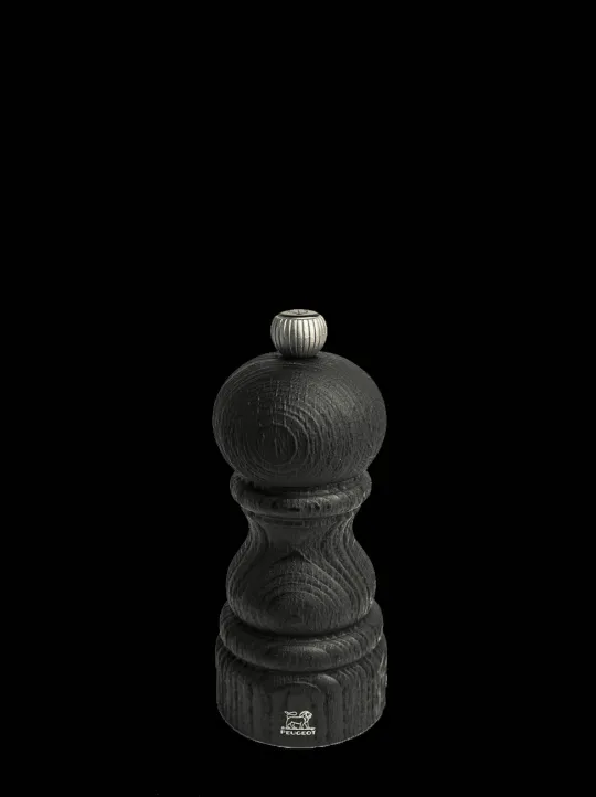 Peugeot Saveurs Paris nature black Moulin à poivre manuel en bois upcyclé noir, 12 cm - 5in -> Moulins À Poivre