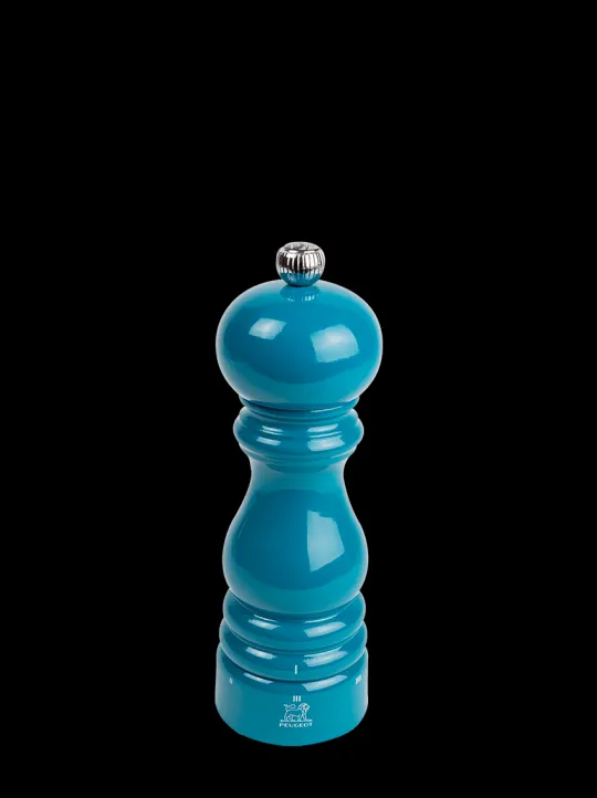Peugeot Saveurs Paris u'select Moulin à poivre manuel u'select en bois laqué, bleu pacifique, 18 cm - 7in -> Idées Cadeaux -100€ | Envie De Couleurs