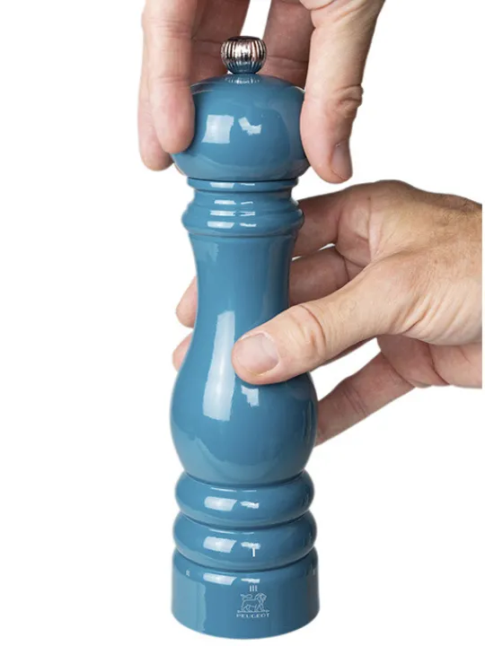Peugeot Saveurs Paris u'select Moulin à poivre manuel u'select en bois laqué, bleu pacifique, 22 cm - 9in -> Moulins À Poivre