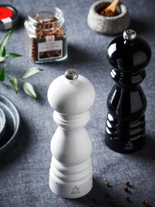 Peugeot Saveurs Paris u'select Moulin à sel manuel en bois u'select laqué blanc 22 cm -> Idées Cadeaux -100€ | Moulins À Sel Et Salières