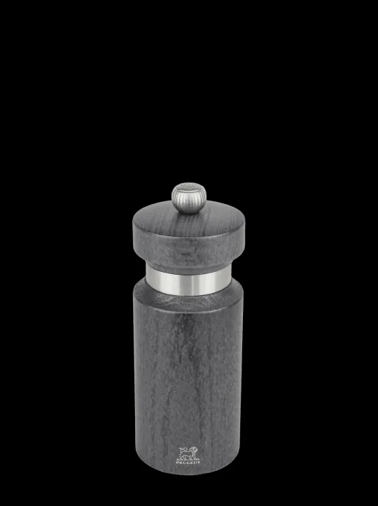 Peugeot Saveurs Royan Moulin à sel manuel en bois finition gris métallisé et inox 14 cm -> Moulins À Sel Et Salières