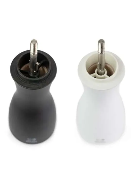 Peugeot Saveurs Tahiti Duo de moulins à poivre et à sel manuels en bois couleur noir mat et blanc mat 20 cm -> Duos Et Combi 2 En 1 | Moulins À Sel Et Salières