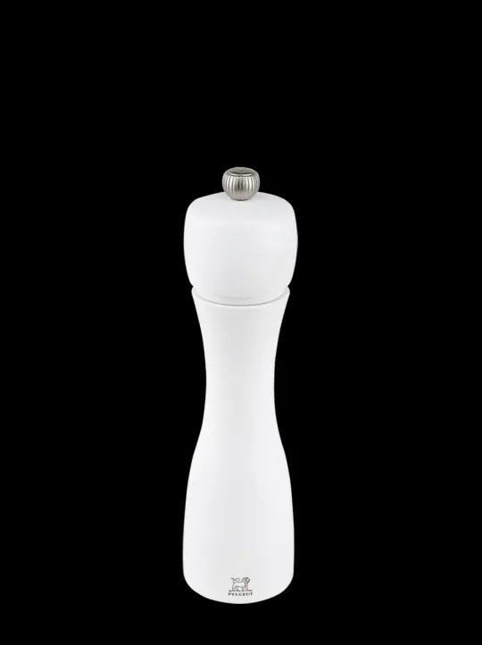 Peugeot Saveurs Tahiti Moulin à sel manuel en bois couleur blanc mat 20 cm -> Moulins À Sel Et Salières