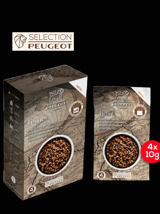 Peugeot Saveurs Timut Poivre sauvage du népal, 40g - 4 sachets fraicheur de 10g -> Epices Du Monde
