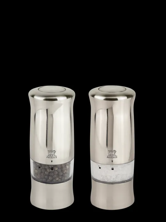 Peugeot Saveurs Zeli duo de moulins à poivre et à sel électriques 14 cm -> Duos Et Combi 2 En 1 | Moulins À Sel Et Salières